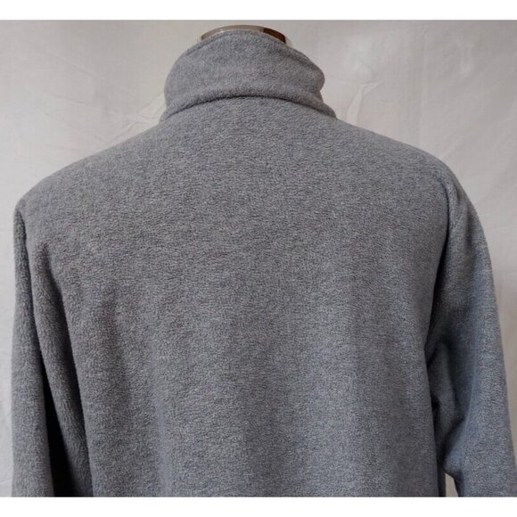Nautica Competition Mens Large Grey 1/4 Zip Fleece Logo Pullover Jacket - Picture 9 of 11